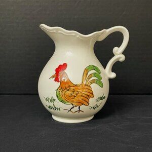 Vintage Rooster Pitcher Made in Japan Empress by Haruta 5.5" H